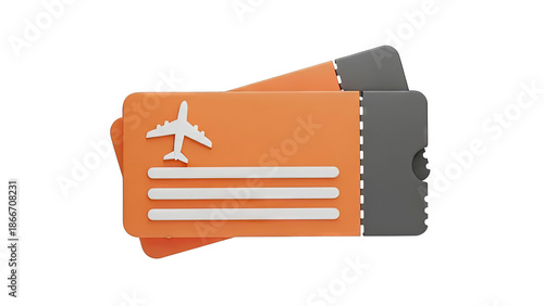 Wallpaper Mural Two Airplane Tickets with Airplane Icon Torontodigital.ca