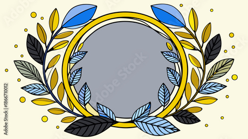 Decorative laurel wreath frame
