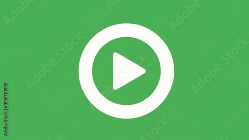 Play button icon on green background