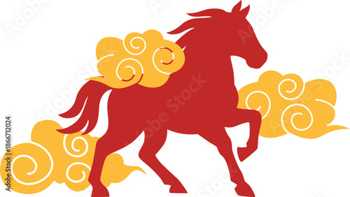 Red Chinese Zodiac Horse