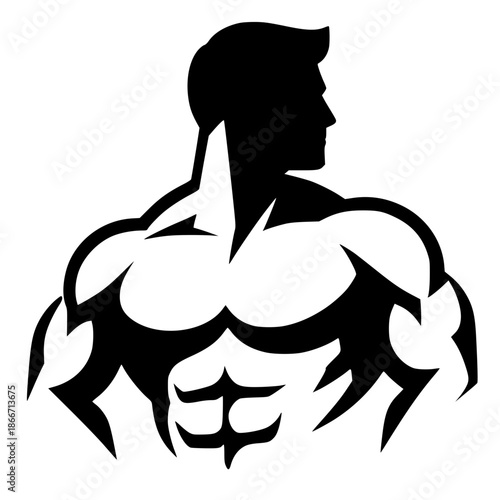 Boxer muscle silhouette