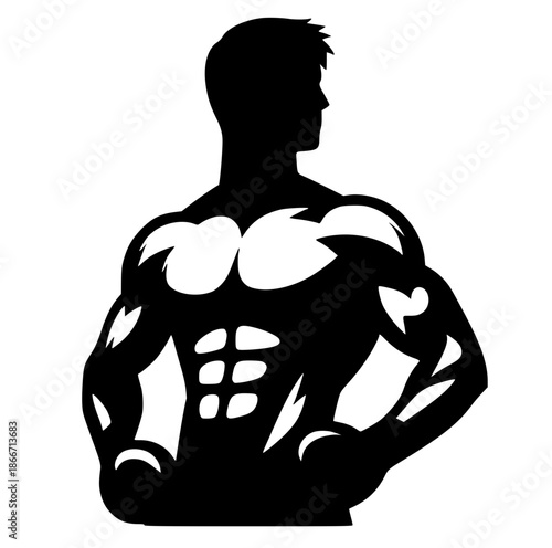 Boxer muscle silhouette