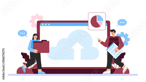 Flat design of business adopting cloud migration