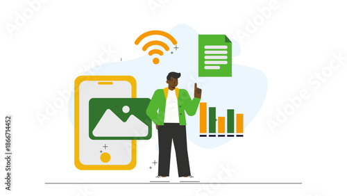 Flat design of Internet of Things in workplace