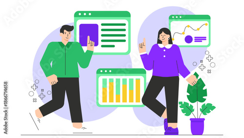 Business people adapting to digital disruption