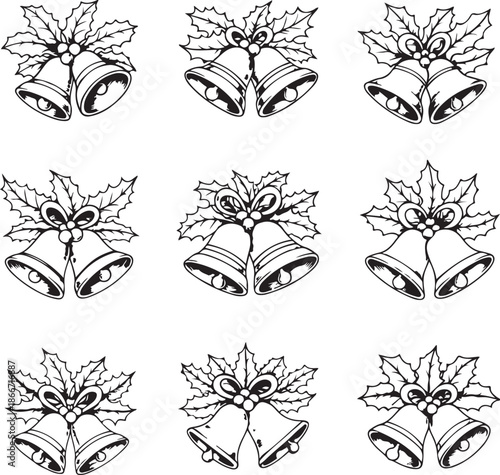 A black and white line art vector of a horseshoe magnet attracting global currency symbols and coins, representing financial magnetism and wealth attraction.