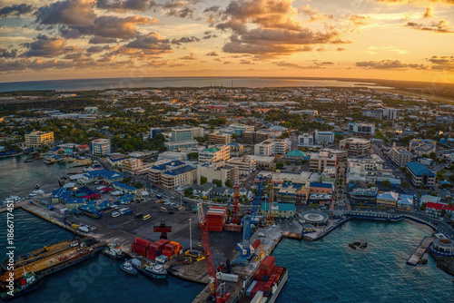 Tableau sur toile Aerial View of Georgetown, Cayman Islands, British West Indies