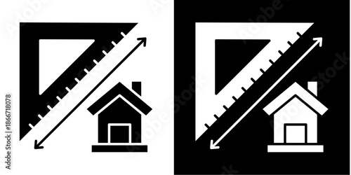 Measuring  Icon Set White Style Collection