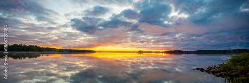 Rainbow Flowage in northern Wisconsin at sunrise