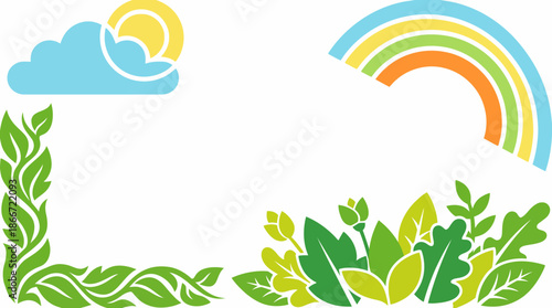 Colorful illustration of nature and weather. Spring Vector Packs. EPS Editable