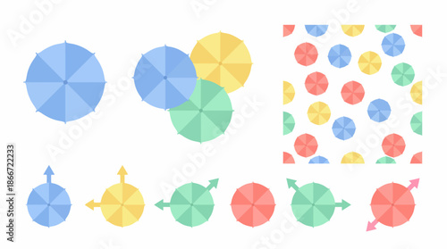 Colorful puzzle pieces background texture. Spring Vector Packs. EPS Editable