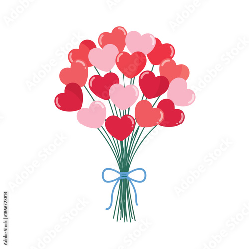 A bouquet of hearts instead of flowers