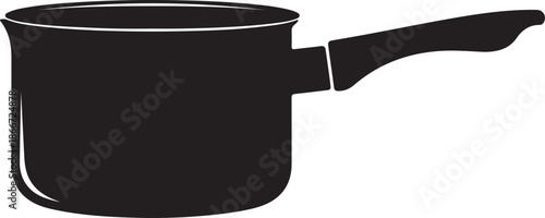 Metal saucepan with handle