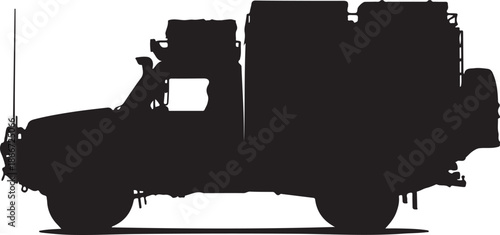 Military vehicle silhouette