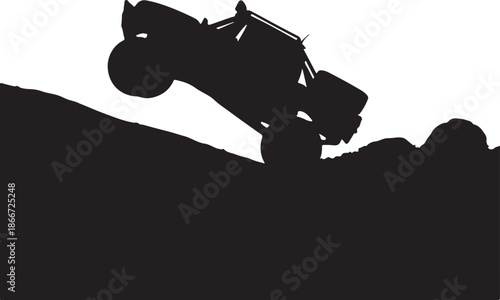 motorcycle jumping over hills