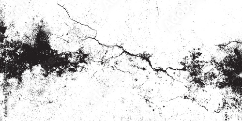 Grunge black and white scratch dust crack wall white dust texture of Subtle grain texture overlay. Speckle grain dot white paper noise texture with distress effect vector illustration pattern 