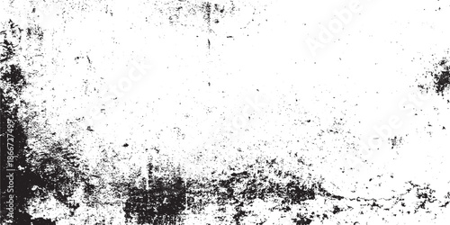 Dirty or dust film grain speck grit grunge overlay on white background grain noise grunge distressed texture overlay background, vintage black and white wall surface texture, rough cracked 