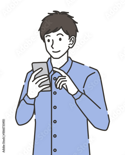 日常でスマホを使う若者のイメージ