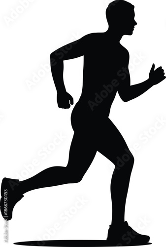 Black Silhouette Vector Graphic of Man Falling Down - Perfect for Injury or Accident Illustrations