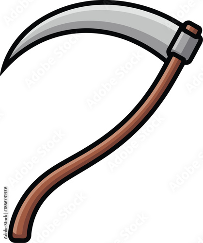 Sickle Page Icon Vector Page Clipart Farm Tool Illustration Agriculture Symbol Harvest Page Graphic Page era