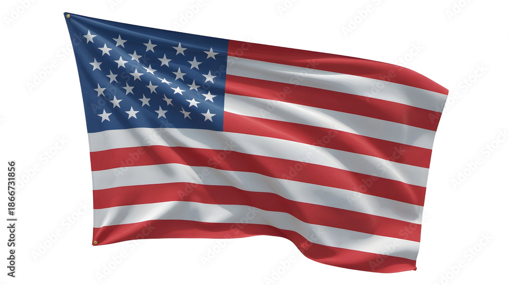 Obraz premium American flag waving proudly on black background