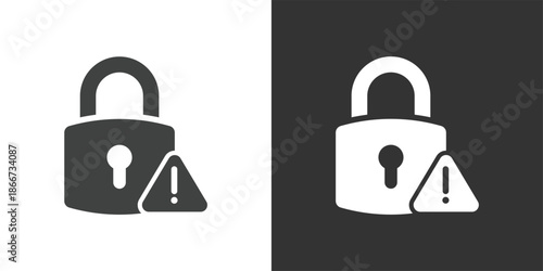 Security Issue Alert icon. Solid glyph series icon