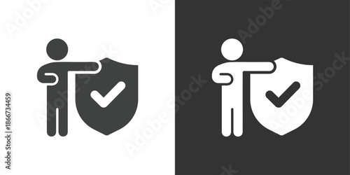 Personal Security Protection icon. Solid glyph series icon