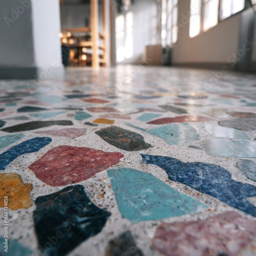 Colorful terrazzo floor design 4