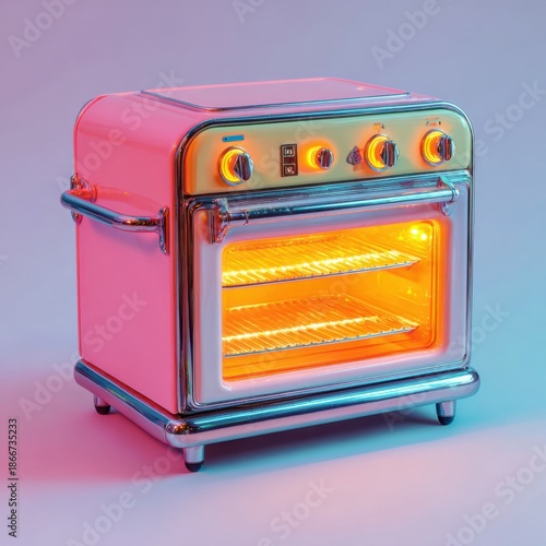 Colorful toy light-up oven for children
