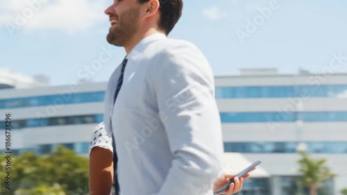 young businessman using mobile phone