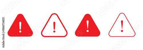 Caution vector icons. Warning icons. Caution alarm sign set. Danger signs. Warning attention icons