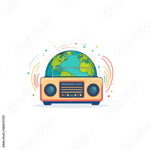 Vintage Radio Broadcasting Global Signals.