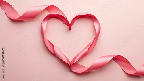 Minimal Elegant Pink Valentine Background with Heart