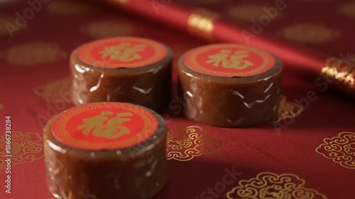 Nian Gao Cake Picked by Hand Traditional Chinese New Year Dessert