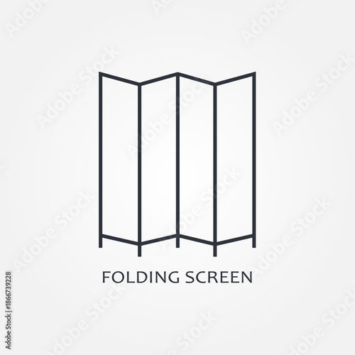 A folding screen room divider vector icon. filled flat sign for mobile concept and web design. Room Divider glyph icon. Symbol, logo illustration. Vector graphics