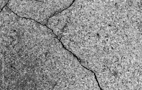 Wallpaper Mural Crack wall texture background broken earthquake effect, whtie grey building cement damage pattern plaster grunge black line paint surface abstract, construction rough street concrete backdrop. Torontodigital.ca