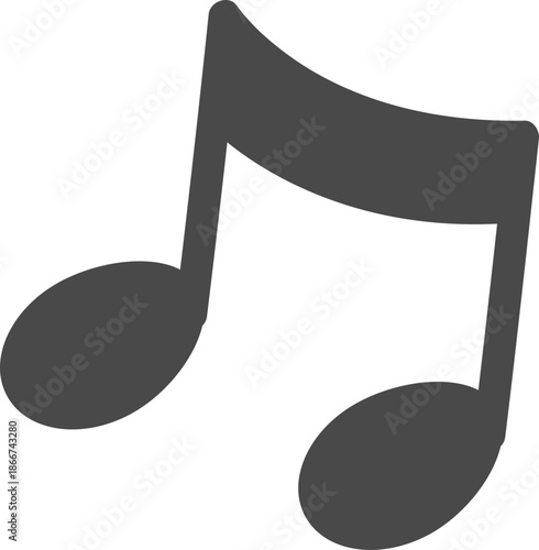 Music Note Icon. Outline Musical Symbol for Audio, Sound, Media and App UI