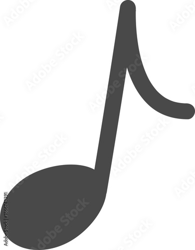 Music Note Icon. Outline Musical Symbol for Audio, Sound, Media and App UI
