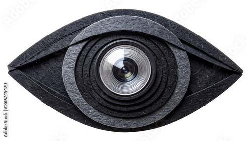 Wallpaper Mural Conceptual illustration an eye formed by concentric textured rings with a lens Torontodigital.ca