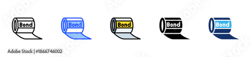 Bond Investment Icon Collection With Multiple Styles