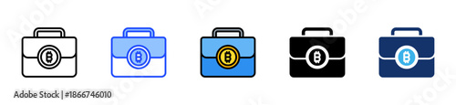 Crypto Portfolio Icon Collection With Multiple Styles