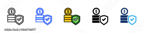 Cash Reserve Icon Collection With Multiple Styles