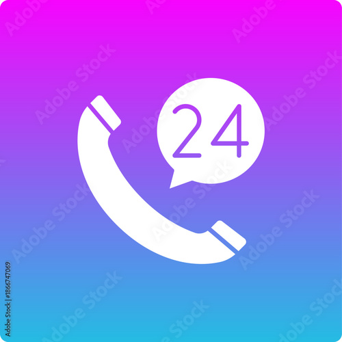 24 Hours Support Icon