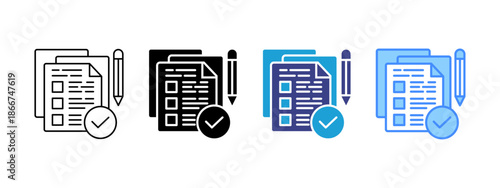 Terms And Condition icon set multiple style collection