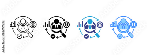 Prospect icon set multiple style collection