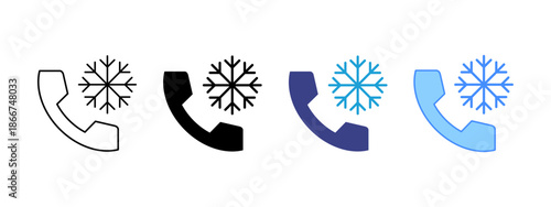 Cold Call  icon set multiple style collection