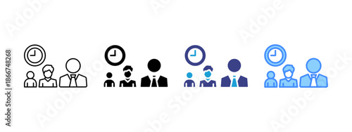 Generation  icon set multiple style collection