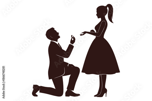 man proposing to woman with ring on knee romantic gesture marriage proposal