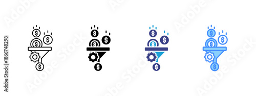 Conversion  icon set multiple style collection