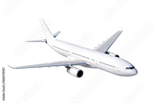 White Commercial Airplane in Flight